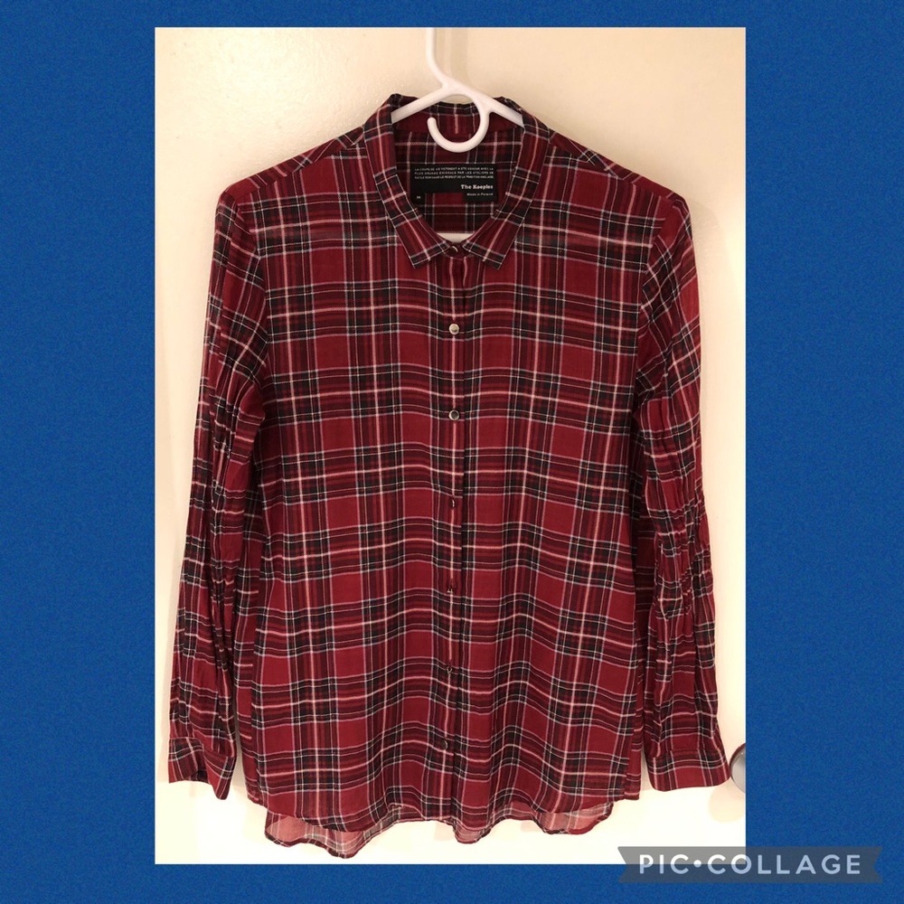 The Kooples Lightweight Cotton Plaid Shirt